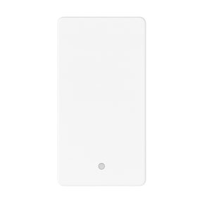 pulsante unipolare 250v ac - na 10a - con led bianco 230v ac - 1 modulo - bianco satinato - system pura