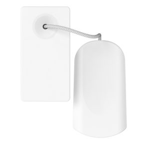 pulsante bipolare 250v ac - na 10a - tirante - 1 modulo - bianco satinato - system pura