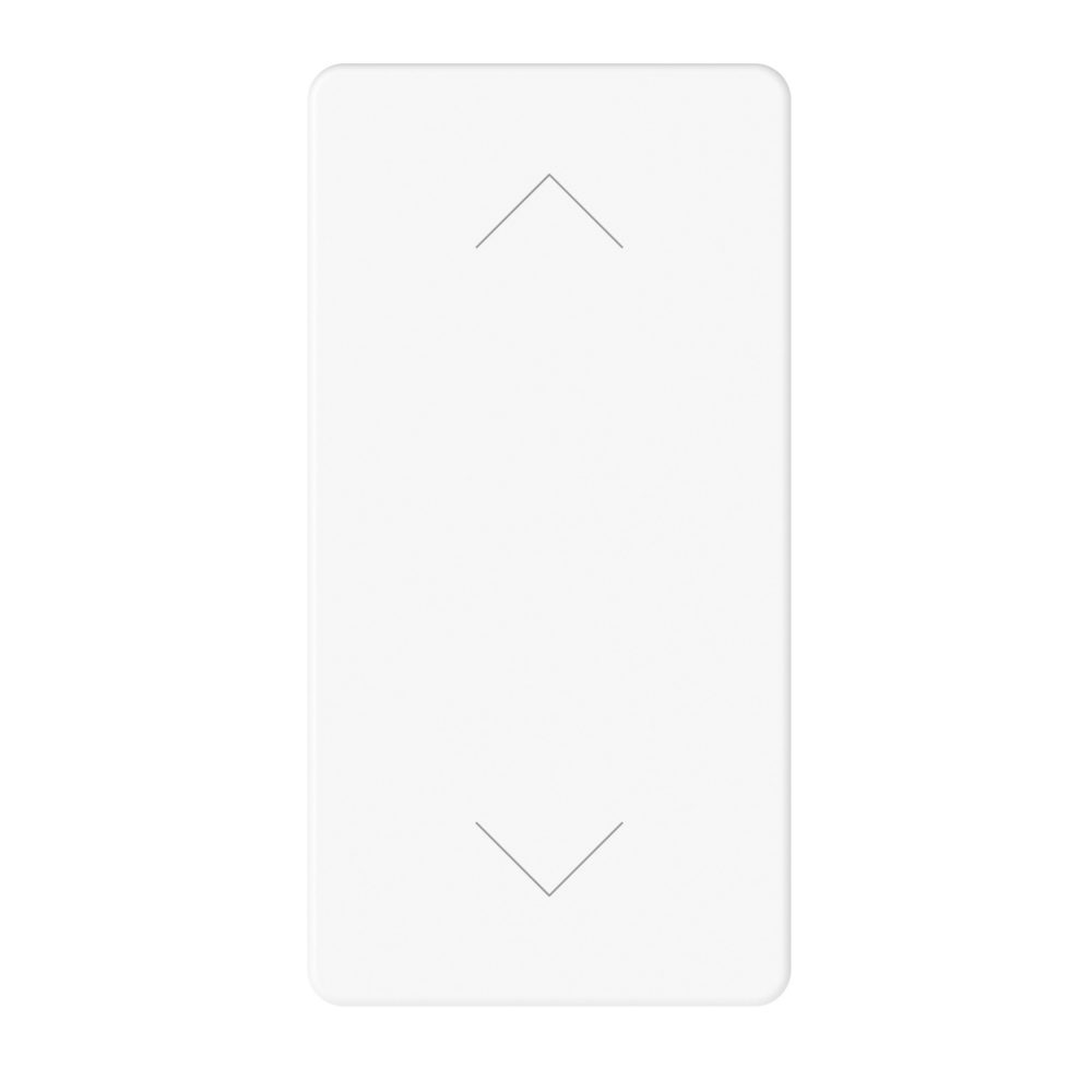 pulsante unipolare 250v ac - na+na 10a - con interblocco - simbolo su/giu' - 1 modulo - bianco lucido - system pura