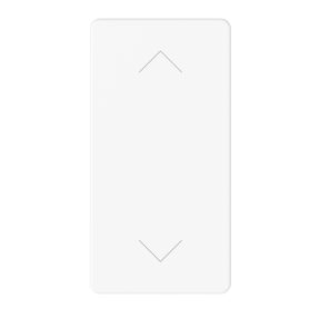 pulsante unipolare 250v ac - na+na 10a - con interblocco - simbolo su/giu' - 1 modulo - bianco satinato - system pura