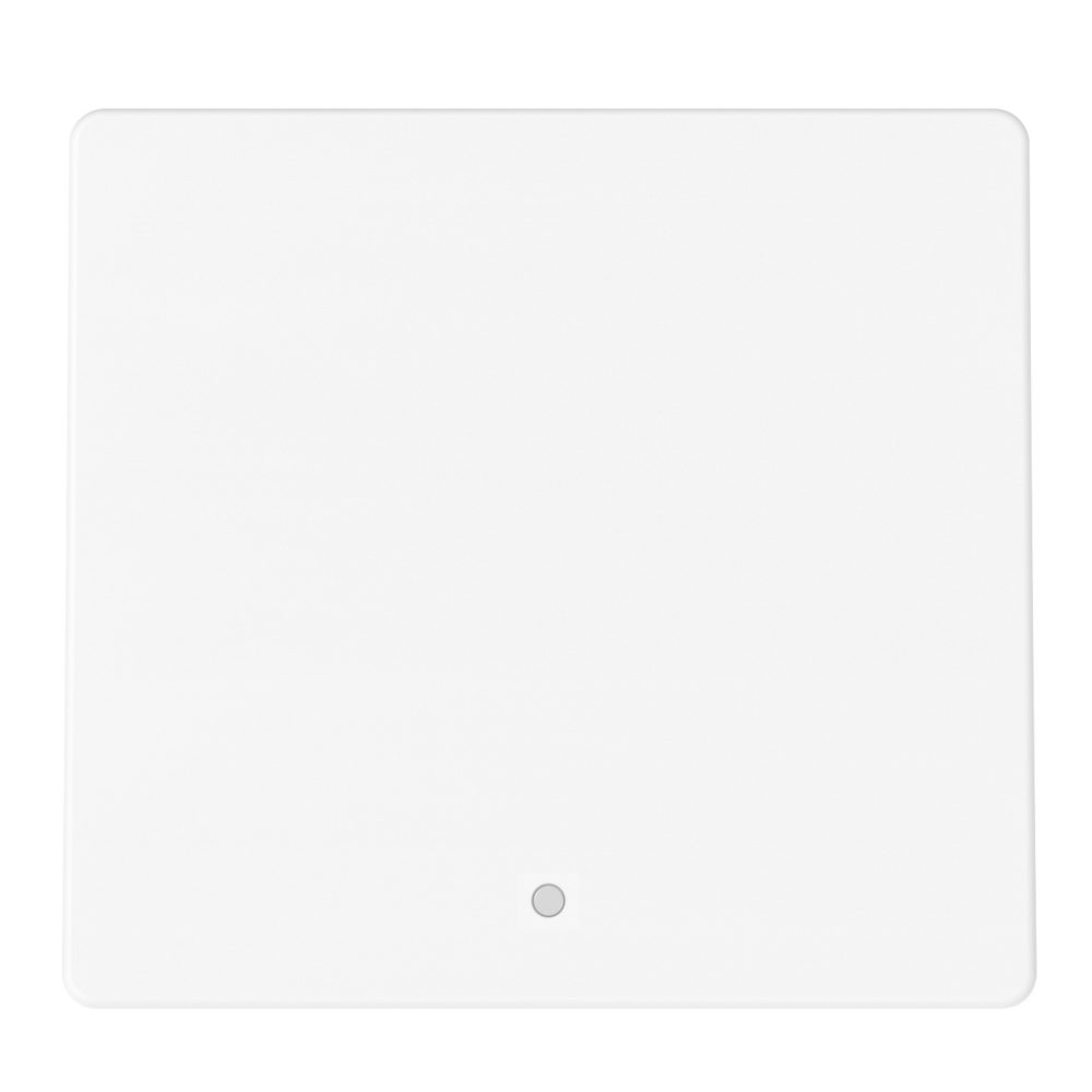 pulsante unipolare 250v ac - na 10a - illuminabile - 2 moduli - bianco satinato - system pura