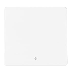 pulsante unipolare 250v ac - na 10a - illuminabile - 2 moduli - bianco satinato - system pura