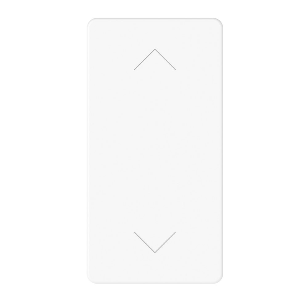 commutatore unipolare 250v ac - 10ax - simbolo su/giu' - 1 modulo - bianco lucido - system pura