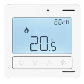 TERMOSTATO CONNESSO CON MISURA UMIDITA' - ZIGBEE - 100-240V AC 50/60HZ - NA 5A (AC1) 240V AC - 2 MODULI - BIANCO LUCIDO - SYSTEM PURA