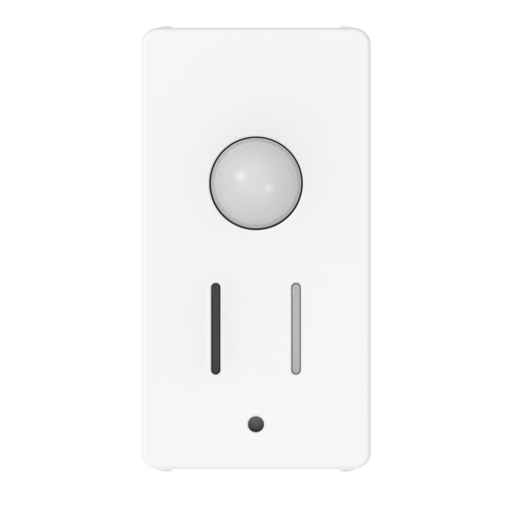 sensore di movimento connesso - zigbee - 100-240v ac 50/60 hz - na 2a (ac1) 240v ac - 1 modulo - bianco lucido - system pura