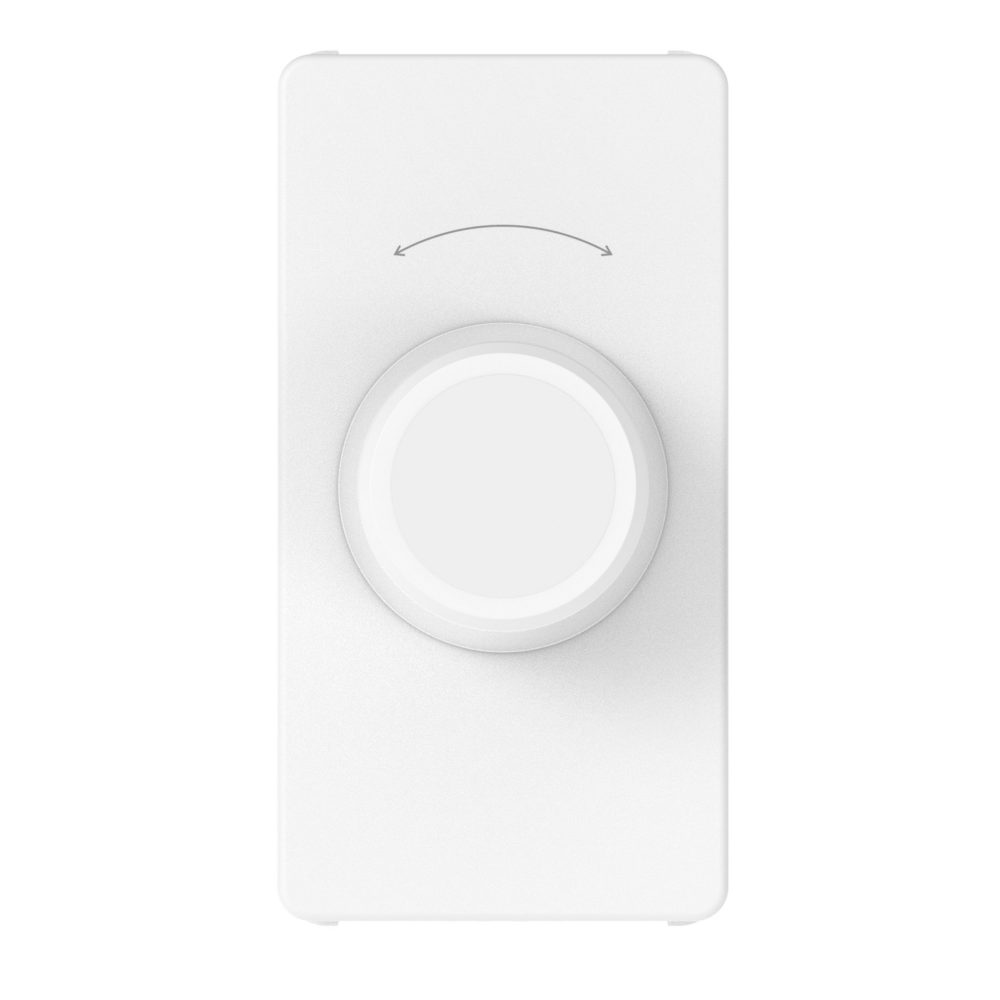 regolatore elettronico - 230v ac 50/60hz - per carichi resistivi/induttivi - rotativo - 1 modulo - bianco lucido - system pura