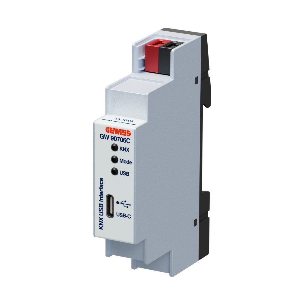 knx/usb-c interface - knx - ip20 - 1 module - din rail mounting