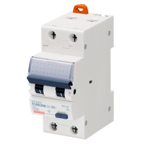 interruttore magnetotermico differenziale compatto - mdc 100 - curva c - 2p 10a 30ma - tipo f immunita' rinforzata - 2 moduli