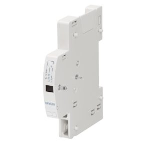 contacto auxiliar configurable de rele' disparado o de posición abierto/cerrado - 0,5 modulós