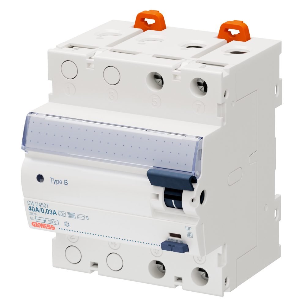 aardlekschakelaar 2p 40a 30ma pulsbestendig b-type 4 module - serie idp