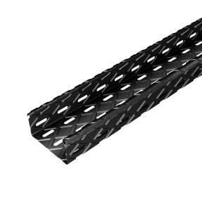 chemin de câbles tôle perforée a bords roulés brx50 - largeur 95mm – epoxy black ral 9005