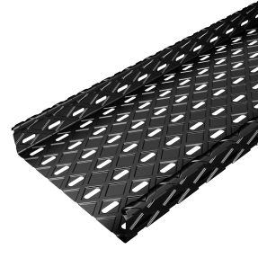 chemin de câbles tôle perforée a bords roulés brx50 - largeur 215mm – epoxy black ral 9005