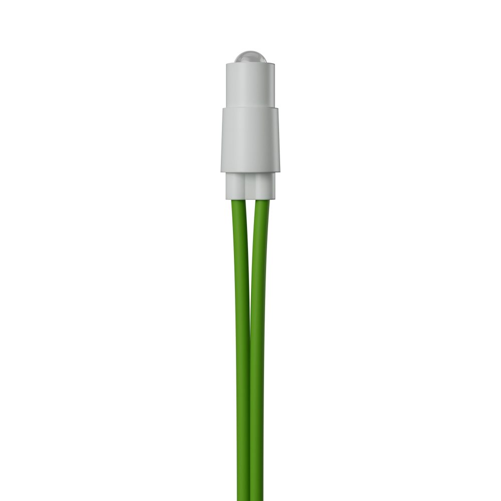 נורית סימון לד ירוקה - ‏230 vac 50/60 hz 0.2 w - עם כבלים
