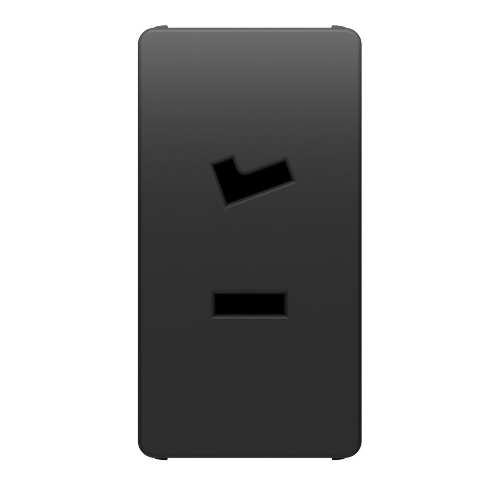 presa selv 24v - 2p 6a polarizzata - 1 modulo - nero satinato - system pura