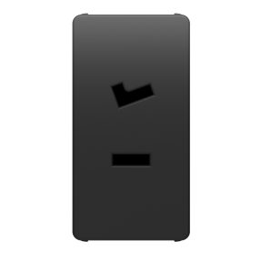presa selv 24v - 2p 6a polarizzata - 1 modulo - nero satinato - system pura