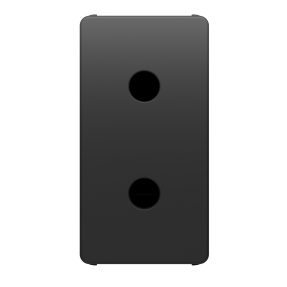 presa standard egiziano 250v ac - 2p 10a - 2 moduli - nero satinato - system pura