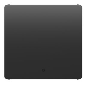 interruttore unipolare 250v ac - 16ax - illuminabile - 2 moduli - nero satinato - system pura