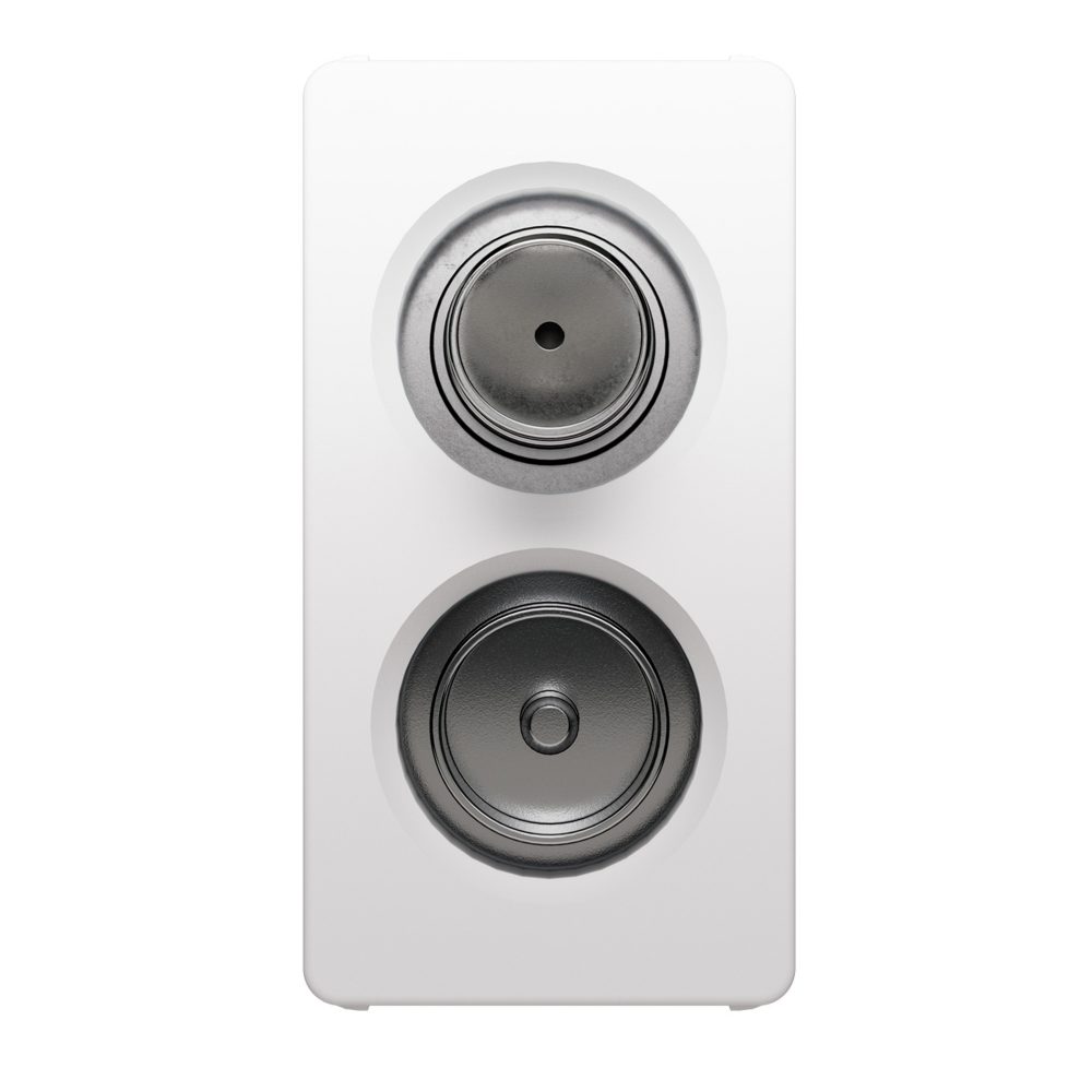 presa tv+sat demix classe a - connettore f femmina e iec maschio 9,5mm - diretta con passaggio di corrente - 1 modulo - bianco lucido - system pura