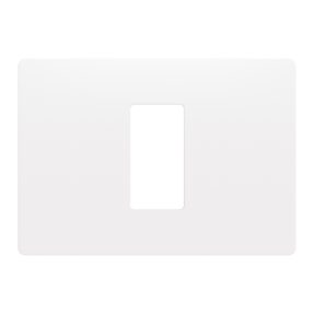 placca - tecnopolimero - 1 posto - bianco satinato - system pura