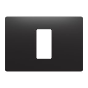 placca - tecnopolimero - 1 posto - nero satinato - system pura