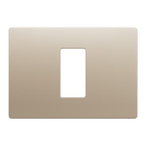 placca - tecnopolimero - 1 posto - champagne satinato - system pura