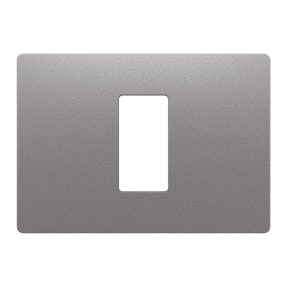 placca - tecnopolimero - 1 posto - grigio fumo materico - system pura