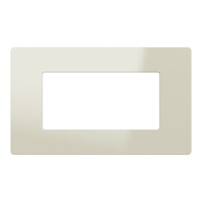 placca - tecnopolimero - 4 posti - almond lucido - system pura