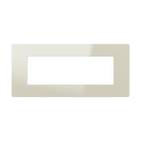 placca - tecnopolimero - 6 posti - almond lucido - system pura