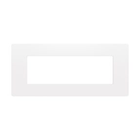 placca - tecnopolimero - 6 posti - bianco satinato - system pura