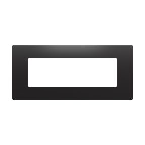 placca - tecnopolimero - 6 posti - nero satinato - system pura