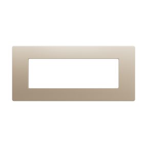 placca - tecnopolimero - 6 posti - champagne satinato - system pura