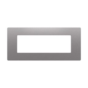 placca - tecnopolimero - 6 posti - grigio fumo materico - system pura