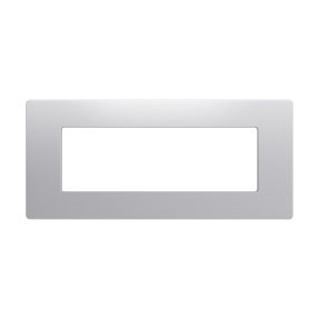 placca - tecnopolimero - 6 posti - silver satinato - system pura