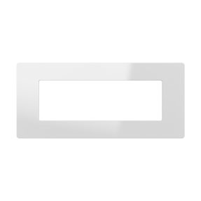 placca - tecnopolimero - 6 posti - bianco lucido - system pura