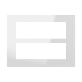 placca - tecnopolimero - 6+6 posti - bianco lucido - system pura