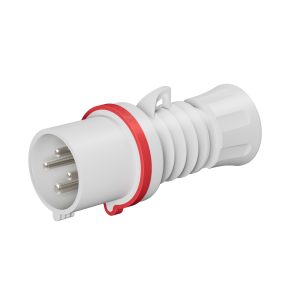 cee contactstop 3p+a 32a 380/415v 50/60hz - rood - 6h - stekker recht - ip44/ip54+schroefdraad