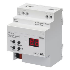 gateway knx/dali2 - 1 linea - knx secure - ip20 - 4 moduli din