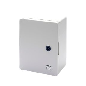 quadro poliestere porta cieca munita di serratura - 250x300x160 - ip66 - grigio ral 7035