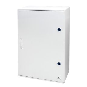 quadro poliestere porta trasparente munita di serratura - 585x800x300 - ip66 - grigio ral 7035