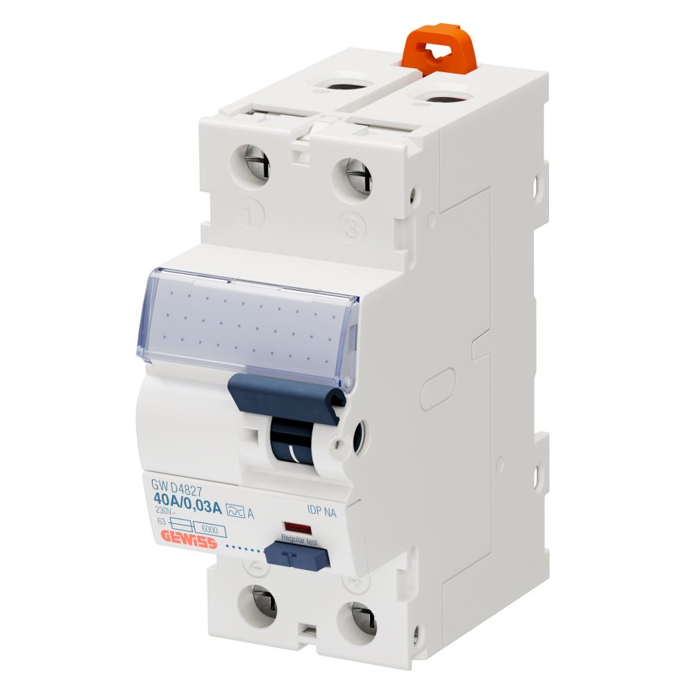 interrupteur différentiel - idp na - 2p 40a type a instantanés idn=0,03a - 2 modules