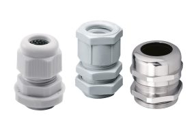 Plastic and metal cable glands