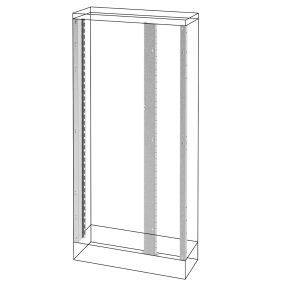 vordere stützen - standverteiler mit seitenfach - qdx 630 h - 1600x400mm