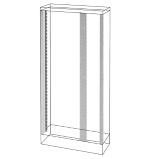 MONTANTES VERTICALES DELANTEROS - CUADROS DE DISTRIBUCIÓN DE MONTAJE EN SUELO CON COMPARTIMENTO LATERAL - QDX 630 H - 1800X400 MM