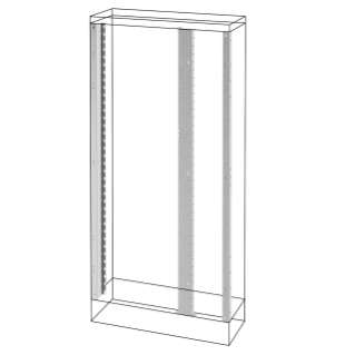 FRONT UPRIGHTS - FLOOR-MOUNTING DISTRIBUTION BOARDS WITH SIDE COMPARTMENT - QDX 630 H - 2000X400MM