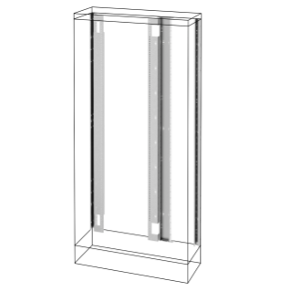 MONTANTS ARRIÈRE ET CADRES FONCTIONNELS ARRIÈRE - CARTES DE DISTRIBUTION DE MONTAGE AU SOL AVEC COMPARTIMENT LATÉRAL - QDX 630 H - 1600X400MM