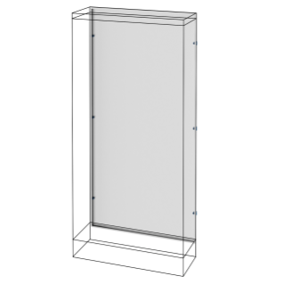 REAR PANEL - FLOOR-MOUNTING DISTRIBUTION BOARDS WITH SIDE COMPARTMENT - QDX 630/1600 H - (600+300)X1600MM 
 