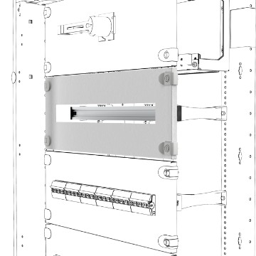 Window panels with DIN rail