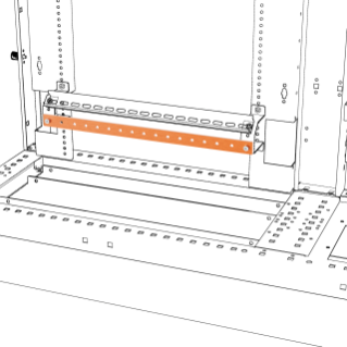 EARTH BUSBAR - 68 Holes M6 and 2 holes M12 - QDX 630 L e QDX 630 H