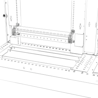 PAIR OF SUPPORTS FOR HORIZONTAL TERMINAL BLOCK AND EARTH BAR - QDX