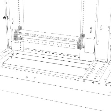 Pair of supports for horizontal terminal block and earth bar